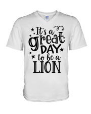 LION V-Neck T-Shirt tile