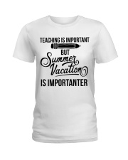 TEACHING IS IMPORTANT BUT Ladies T-Shirt tile
