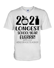 2ND GRADE TEACHER V-Neck T-Shirt tile