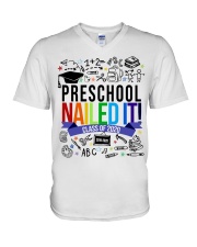 PRESCHOOL NAILED IT V-Neck T-Shirt tile