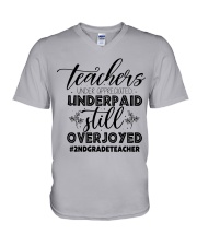 2nd Grade Teacher V-Neck T-Shirt tile