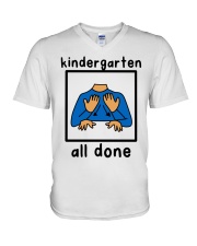 KINDERGARTEN V-Neck T-Shirt tile