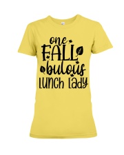 ONE FALLBULOUS LUNCH LADY Premium Fit Ladies Tee tile