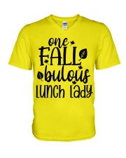 ONE FALLBULOUS LUNCH LADY V-Neck T-Shirt tile