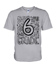 SIXTH GRADE TYPO V-Neck T-Shirt thumbnail