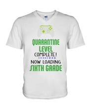 6TH GRADE LOADING V-Neck T-Shirt tile