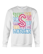 SOCIAL WORKER TYPOGRAPHIC DESIGN Crewneck Sweatshirt thumbnail