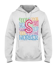 SOCIAL WORKER TYPOGRAPHIC DESIGN Hooded Sweatshirt thumbnail