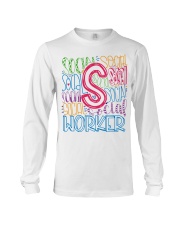 SOCIAL WORKER TYPOGRAPHIC DESIGN Long Sleeve Tee thumbnail