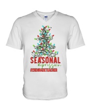 2nd Grade Teacher V-Neck T-Shirt tile
