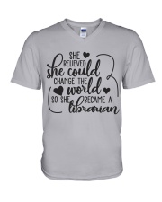 SHE BELIEVED SHE COULD CHANGE THE WORLD V-Neck T-Shirt thumbnail