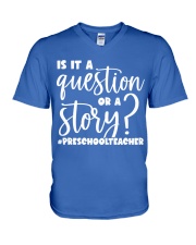 PRESCHOOL TEACHER V-Neck T-Shirt tile