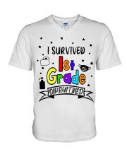 1ST GRADE V-Neck T-Shirt tile