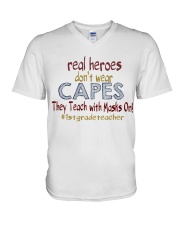 1st Grade Teacher V-Neck T-Shirt tile