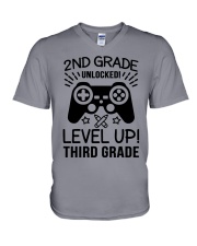 2ND GRADE LEVEL UNLOCKED V-Neck T-Shirt tile
