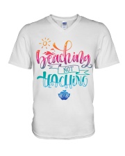 SUMMER VACATION - TEACHER OFF-DUTY V-Neck T-Shirt tile