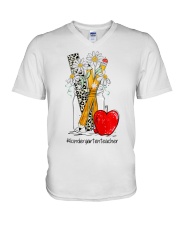 KINDERGARTEN TEACHER V-Neck T-Shirt tile