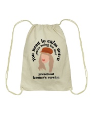 PRESCHOOL TEACHER Drawstring Bag tile