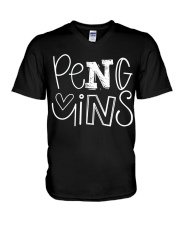 Penguins V-Neck T-Shirt tile