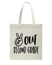 PEACE OUT 2ND GRADE Tote Bag tile