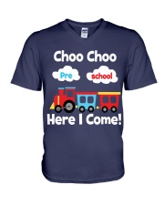 PRESCHOOL HERE I COME V-Neck T-Shirt tile