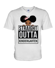 KINDERGARTEN GIRL V-Neck T-Shirt tile