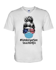KINDER TEACHER 2020 LIFE V-Neck T-Shirt thumbnail