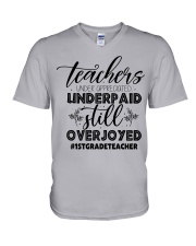 1st Grade Teacher V-Neck T-Shirt tile