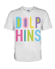 DOLPHINS V-Neck T-Shirt tile