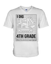 4TH GRADE V-Neck T-Shirt tile