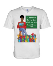 2ND GRADE V-Neck T-Shirt tile