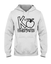 K IS FOR KINDERGARTEN Hooded Sweatshirt tile