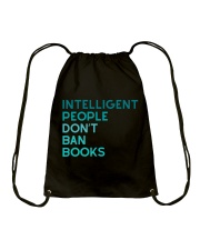 INTELLIGENT PEOPLE DON'T BAN BOOKS Drawstring Bag tile