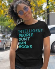 INTELLIGENT PEOPLE DON'T BAN BOOKS Classic T-Shirt apparel-classic-tshirt-lifestyle-front-248