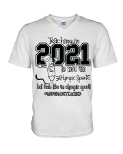 3RD GRADE V-Neck T-Shirt tile