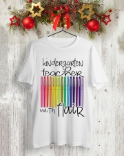 KINDERGARTEN TEACHER WITH FLAIR Classic T-Shirt lifestyle-holiday-crewneck-front-2