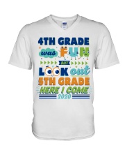 4TH GRADE WAS FUN V-Neck T-Shirt tile
