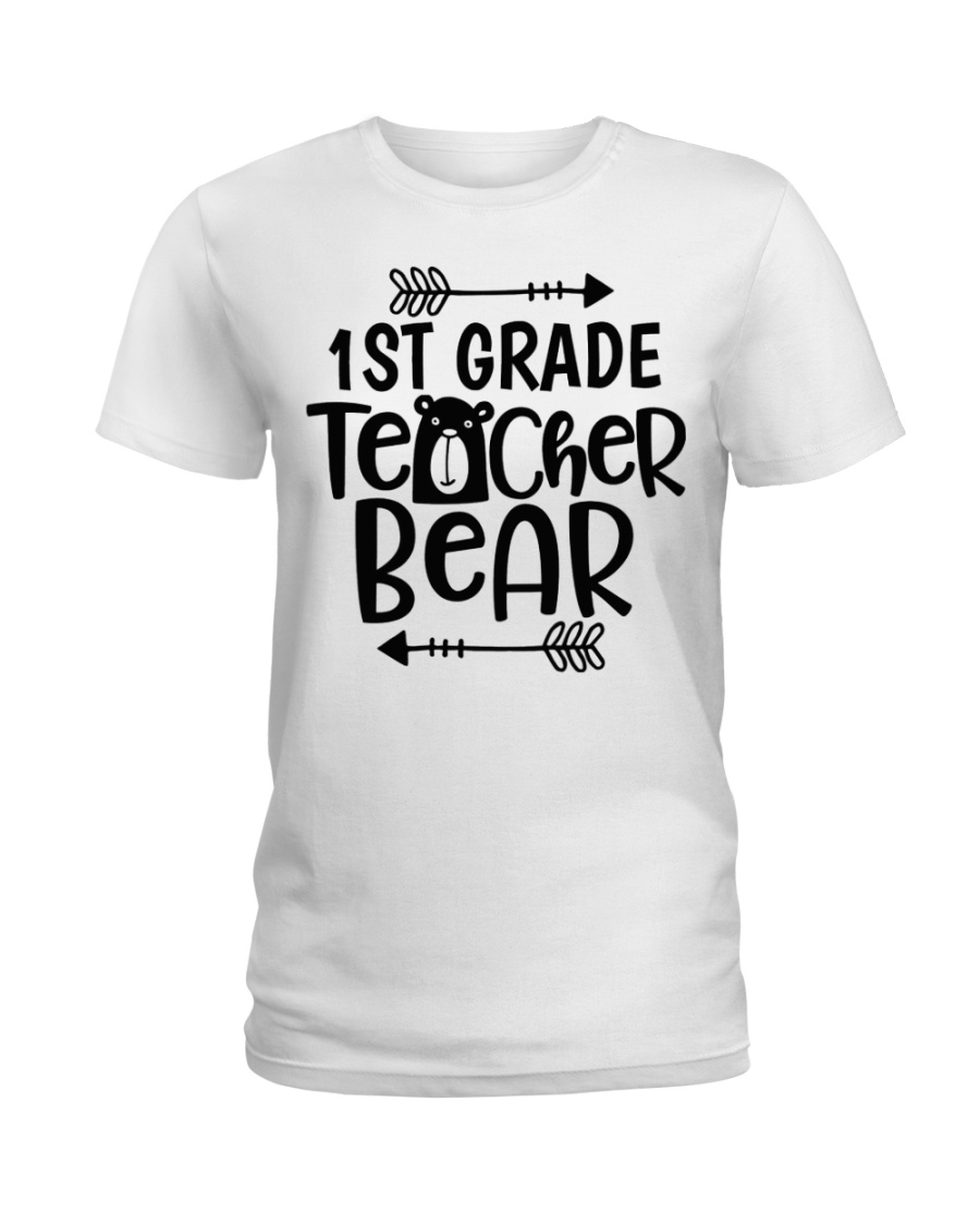 1ST GRADE TEACHER BEAR Ladies T-Shirt