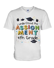 4TH GRADE V-Neck T-Shirt tile