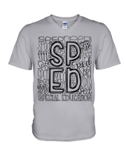 SPECIAL EDUCATION TYPO DESIGN V-Neck T-Shirt thumbnail