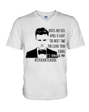 1ST GRADE TEACHER V-Neck T-Shirt tile