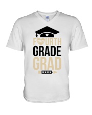 4TH GRADE GRAD V-Neck T-Shirt tile