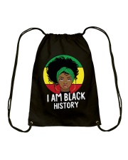 I Am Black History Drawstring Bag tile