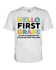 1ST GRADE V-Neck T-Shirt tile