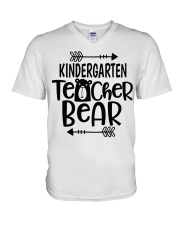 KINDERGARTEN TEACHER BEAR V-Neck T-Shirt thumbnail