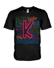 TYPO KINDERGARTEN TEE V-Neck T-Shirt thumbnail