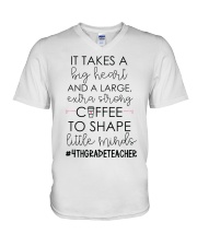 4TH GRADE TEACHER V-Neck T-Shirt tile