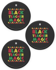 Black Teacher Magic Circle Ornament (Porcelain) tile