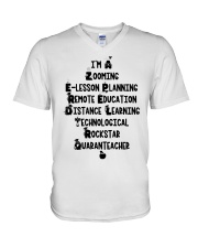 I AM A ROCKSTAR QUARANTEACHER V-Neck T-Shirt tile