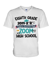 8TH GRADE ZOOMING INTO HIGH SCHOOL V-Neck T-Shirt tile